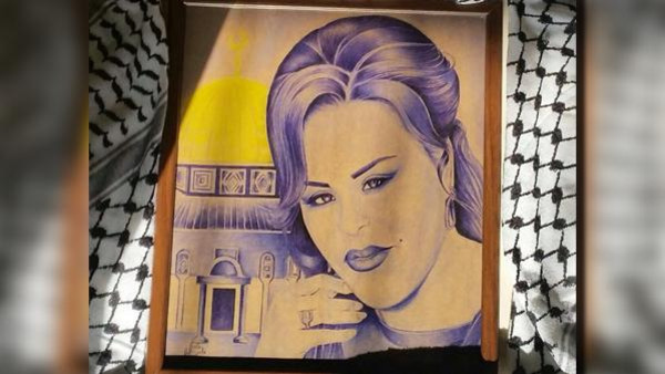 شاهد الصورة: لوحة للفنانة أحلام داخل سجون إسرائيل