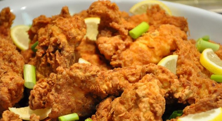 سمك مقلي بالزنجبيل