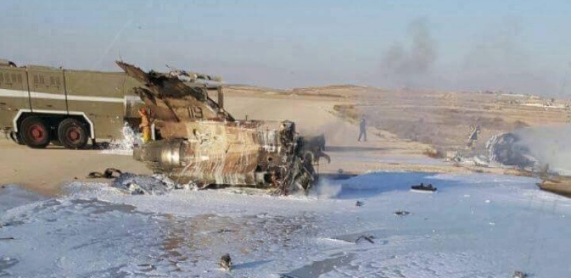 صور: مصرع قائد طائرة إسرائيلية إثر تحطمها فوق مطار "رامون" في النقب المحتل