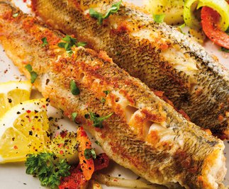 " رمضان كريم " سمك الهلبوت المخبوز مع الليمون