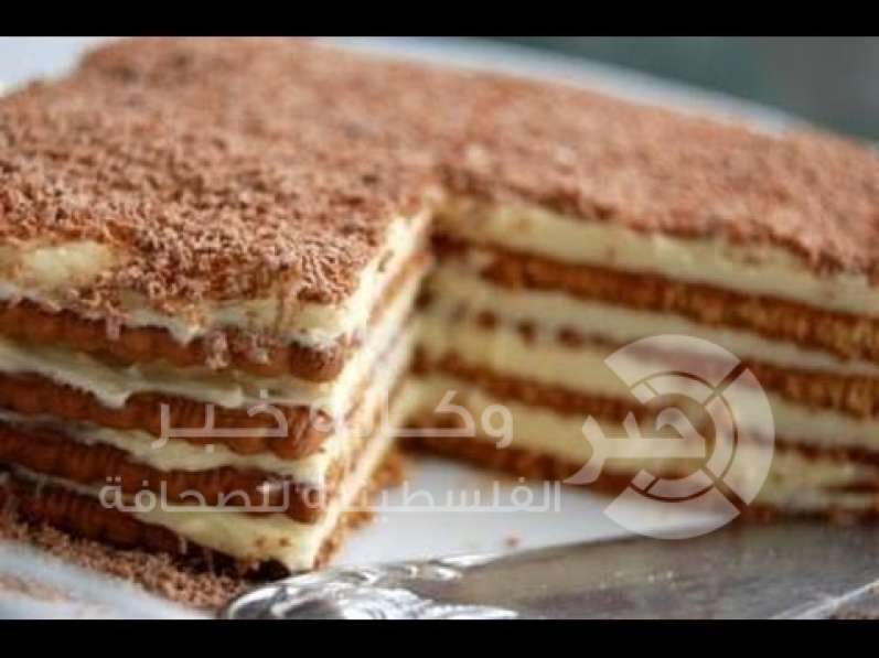 طبقات بسكويت بالنسكافيه