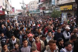 مسيرات حاشدة في جنين تنديدًا بجريمة اغتيال الشهيد جرار