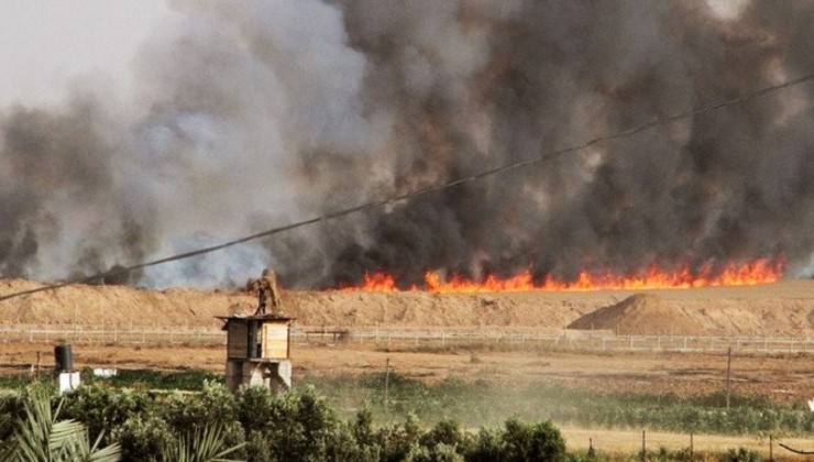 بالونات حارقة تلتهم آلاف الدونمات بعد إطلاقها من غزة