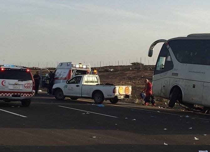 وفاة 19 معتمراً وإصابة 22 آخرين إثر حادث انقلاب حافلة في السعودية