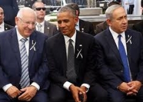 ريفلين ونتنياهو تطرقا في جنازة بيرس الى كل قادة العالم وتجاهلا الرئيس عباس