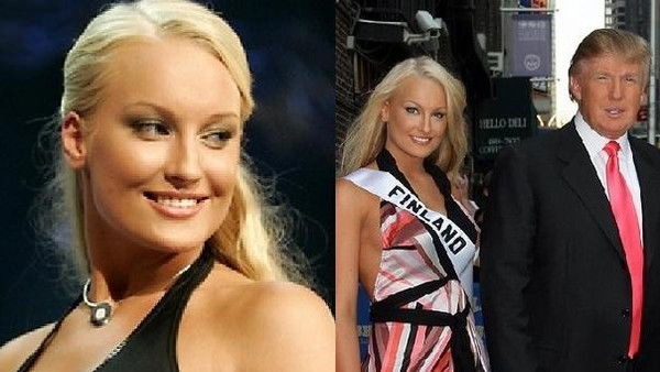 ملكة جمال فنلندا تصف كيف تحسس ترامب "المحظور" بجسدها