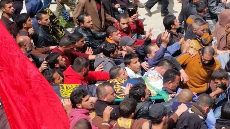 مواجهات اثناء تشييع الشهيد جعفر في الخليل