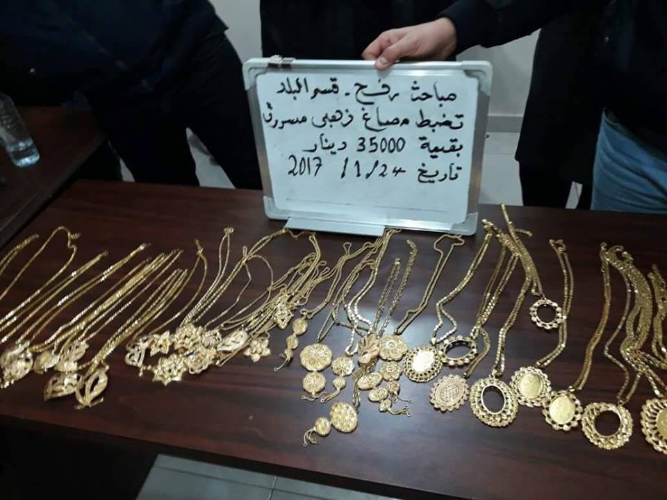 رفح: إلقاء القبض على سارق محل ذهب بقيمة "35" ألف دينار أردني