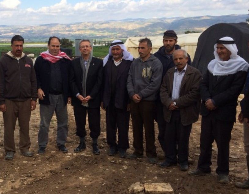 البرغوثي يتفقد منطقة الاغوار بعد العاصفة