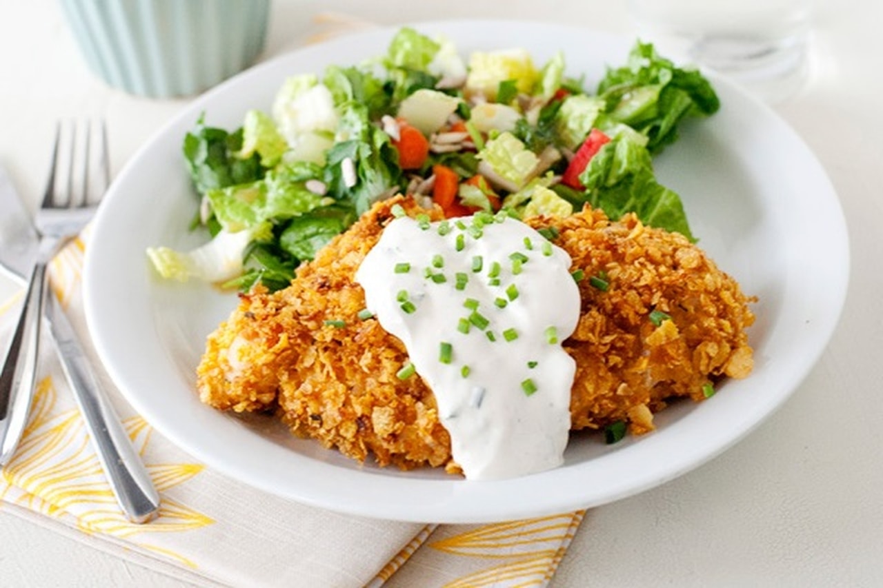 دجاج كنتاكى المقرمش بالكورن فليكس