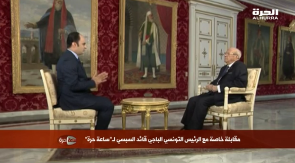 بالفيديو ..الباجي قائد السبسي عبر "الحرة": "الثورة ليست في مأمن"