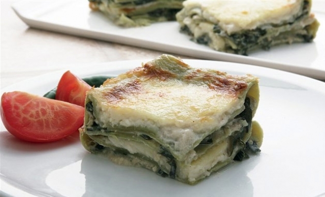 لازانيا مع السبانخ