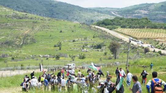 سوريون يدخلون الجولان المحتل ويرفعون العلم السوري