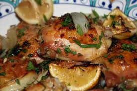 دجاج بالثوم والليمون