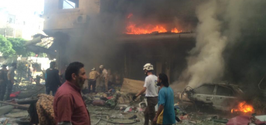 عشرات القتلى والجرحى في قصف سوق مكتظ بحلب