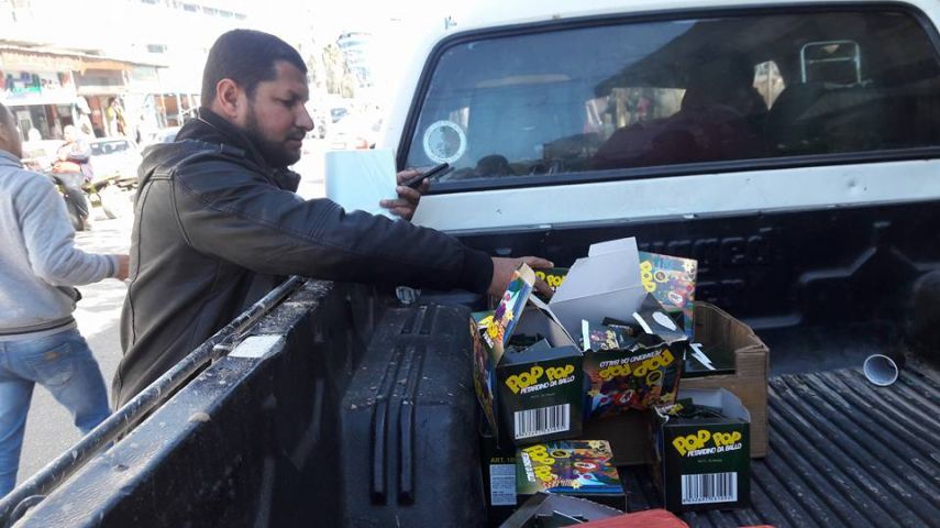 بالصور| رفح: حملة لضبط الألعاب النارية المصنعة محلياً