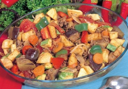 قالب الخضار مع اللحم