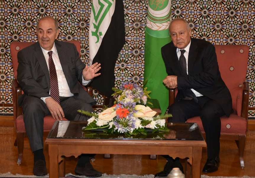 أبو الغيط يبحث مع إياد علاوي مجمل التطورات العراقية