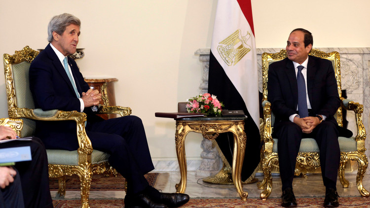 السيسي وكيري يناقشان عملية السلام في المنطقة