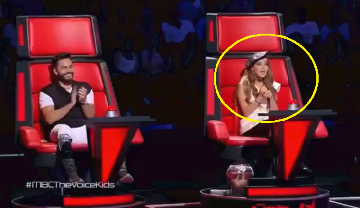 شاهدوا : رد فعل نانسي عجرم على اصغر مشتركة في the Voice Kids