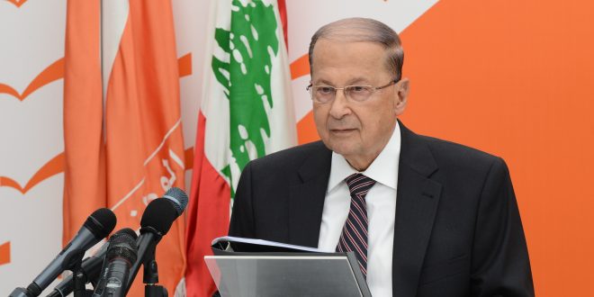 الرئيس اللبناني يدعو لتنفيذ قرارات الأمم المتحدة الخاصة بفلسطين