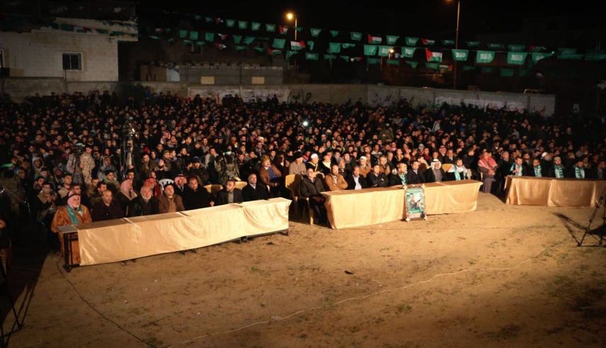 حماس تنظم مهرجاناً تأبينياً للشهيد الفقيه في بلدة دورا بالخليل