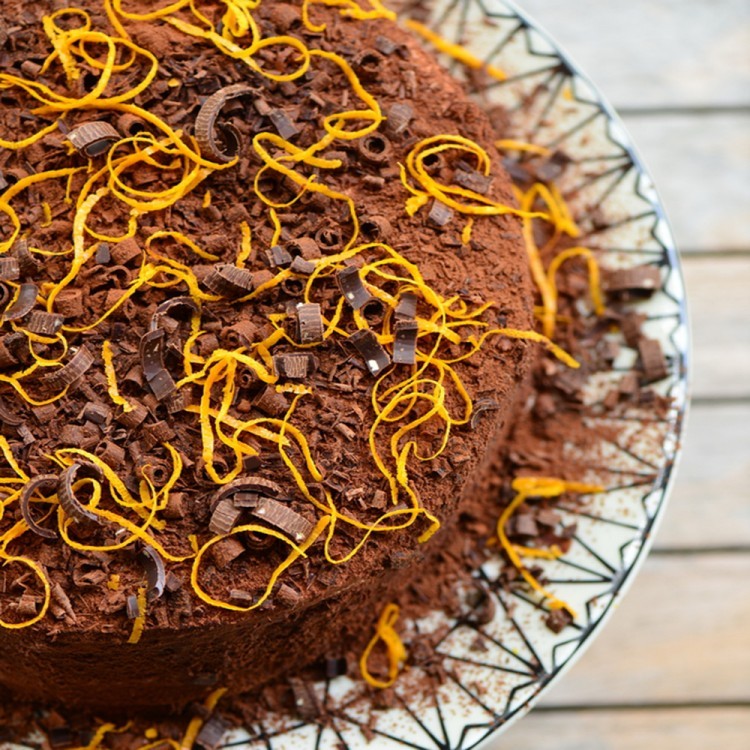 كيك الشوكولاتة بالبرتقال