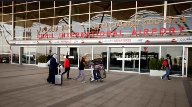 هبوط أول طائرة كردية عراقية في مطار أربيل