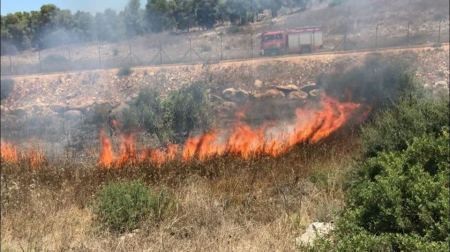 اندلاع حريق في أراض رعوية بالأغوار الشمالية