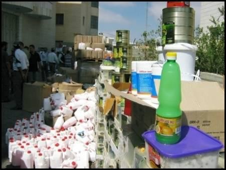 ضبط مواد تموينية غير مطابقة للمواصفات والمقاييس في جنين