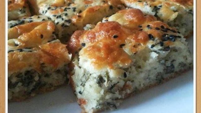 طريقة عمل كيكة الزعتر الأخضر الشهية