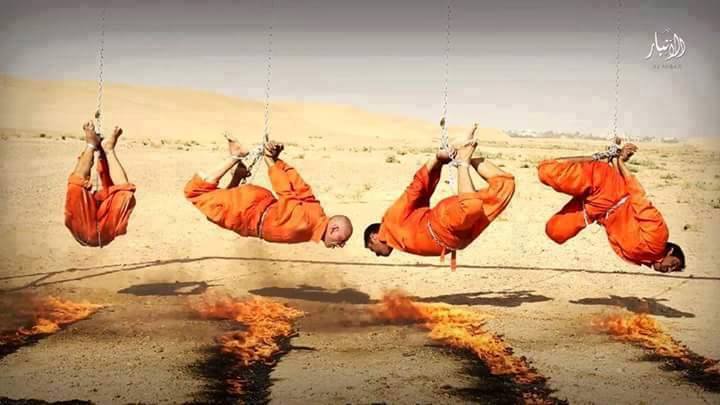 داعش يرد على "أبو عزرائيل" بإحراق أربعة من "الحشد"