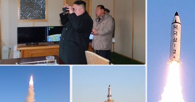 زعيم كوريا الشمالية يشرف على اختبار صاروخ باليستي جديد