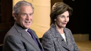 بوش الابن وزوجته صوتا بالورقة البيضاء