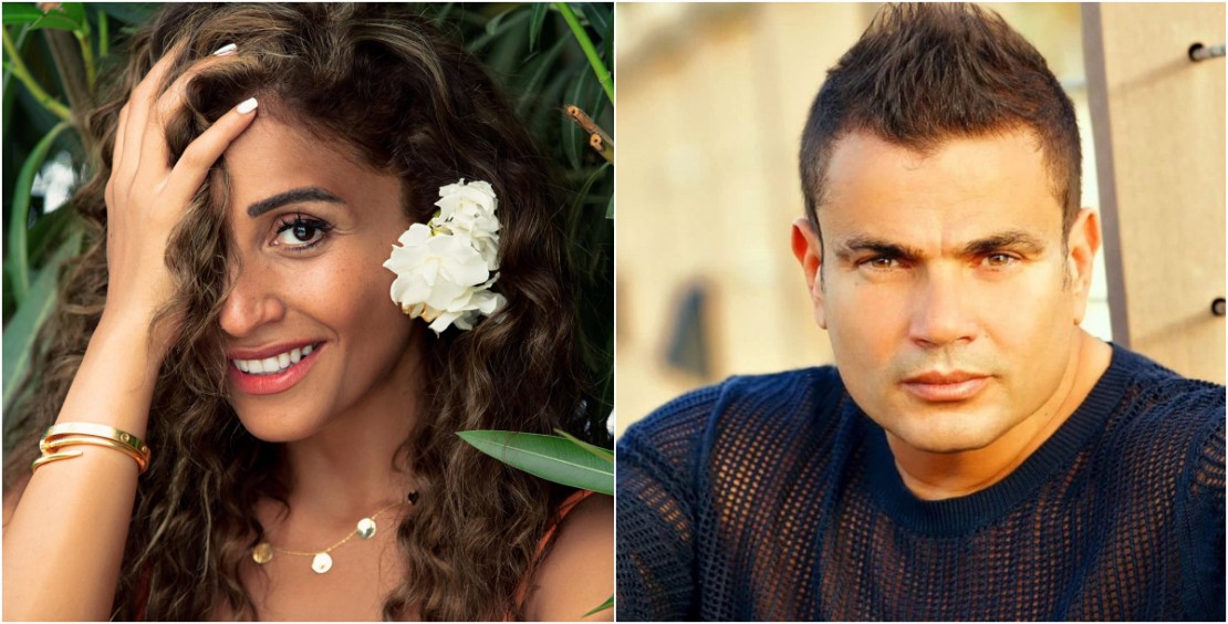 عمرو دياب "يحضن" دينا الشربيني بأحدث ظهور لهما في "الساحل"!