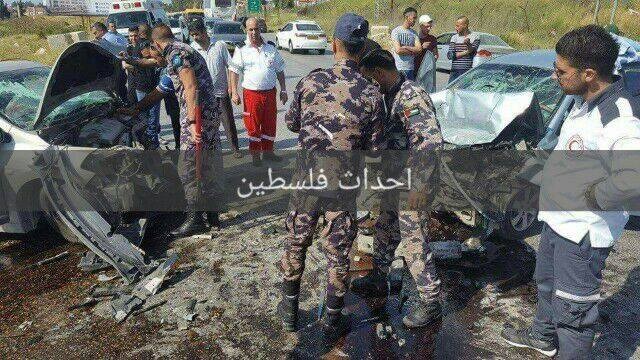 بالصور: 10 إصابات خطيرة على مفرق سردا برام الله