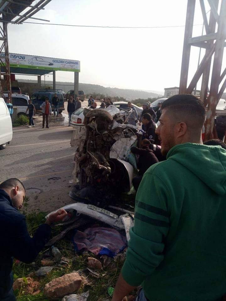 مصرع مواطنين إثر حادث سير ذاتي غرب سلفيت