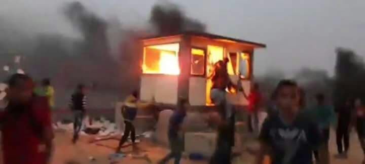  بفعل البالونات الحارقة