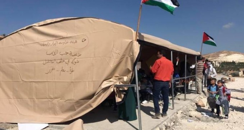إعادة بناء مدرسة "جب الذيب" شرق بيت لحم
