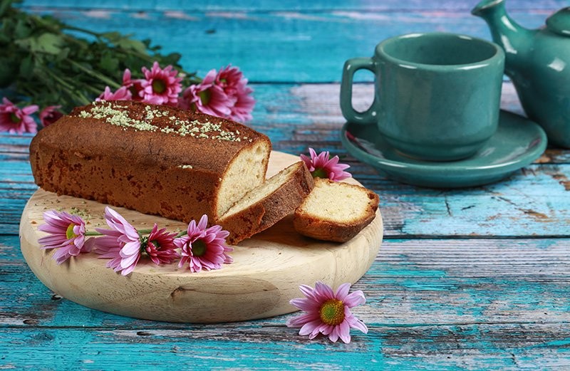 كيكة الفستق الحلبي بماء الزهر