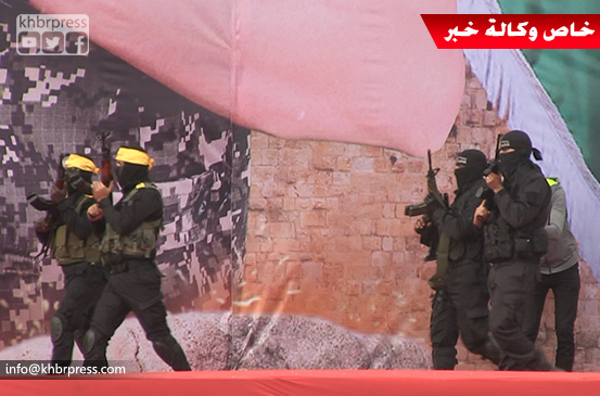 شاهد بالفيديو: لحظة وصول عناصر المقاومة إلى مهرجان "حماس" بغزة