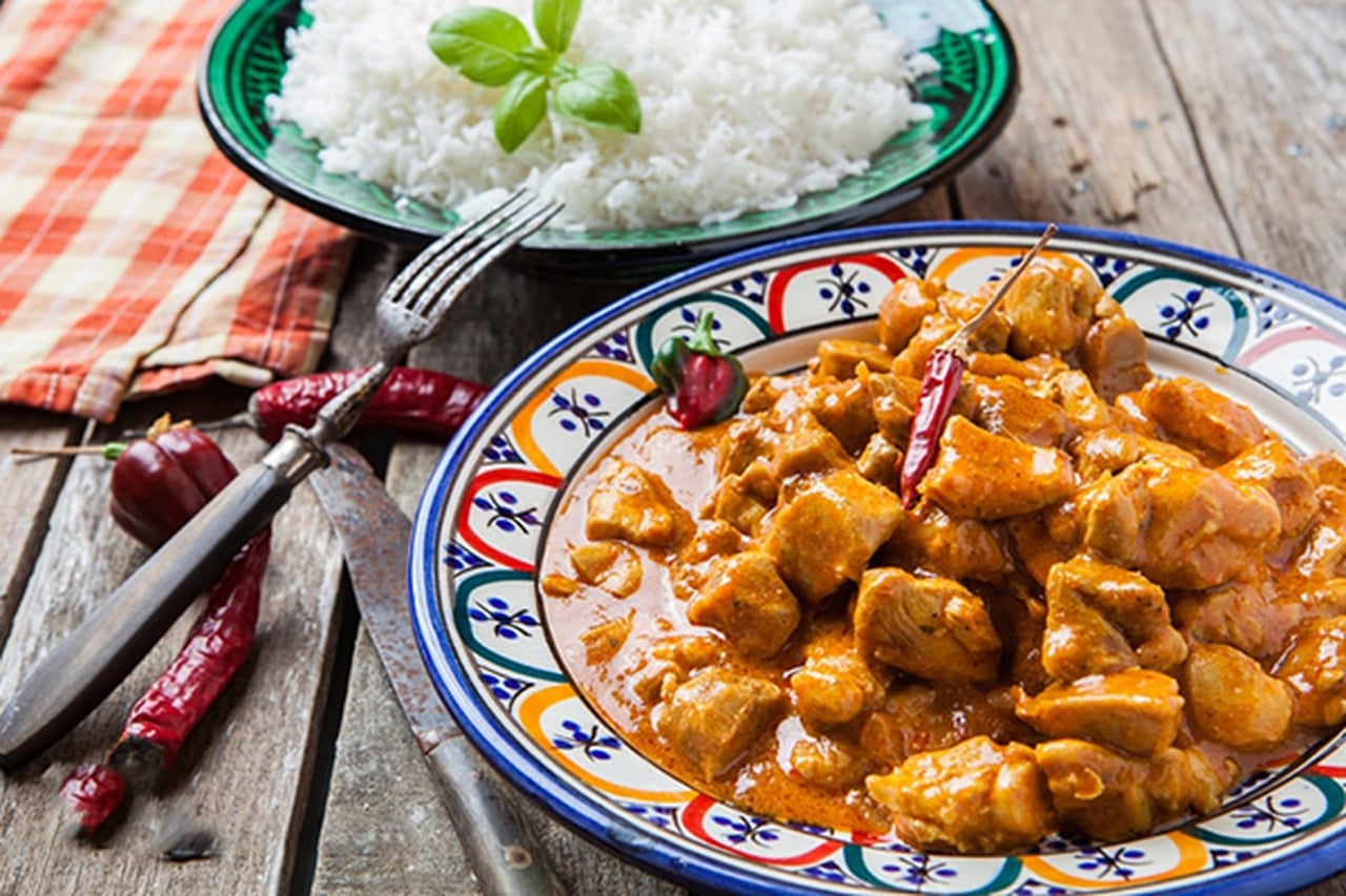 شيش الدجاج المشوي بالكريمة