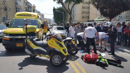 إصابة سيدة بحادث دهس في تل أبيب