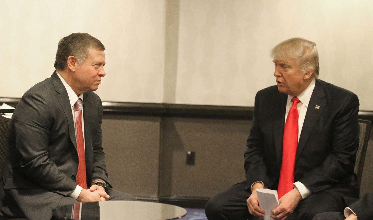 ملك الأردن يبحث مع الرئيس الأميركي القضية الفلسطينية والأوضاع في المنطقة