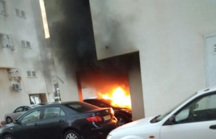 اندلاع حريق كبير في بناية سكنية في نهاريا