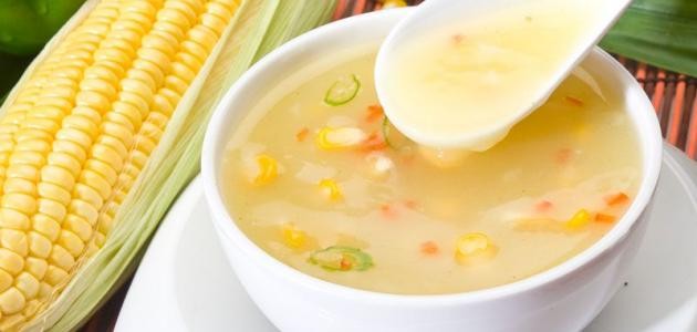 تحضير شوربة الكريمة بالذرة