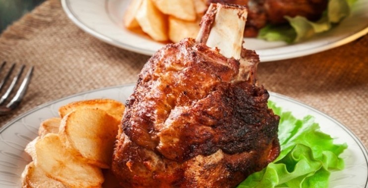 فخذ خروف مشوي بالفرن