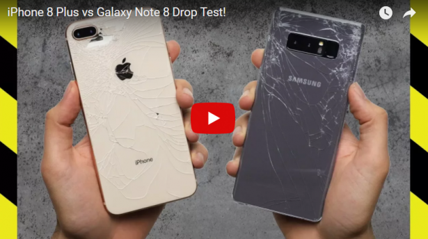 بالفيديو : من سيفوز في اختبار السقوط بين "آيفون 8" و"غالاكسي نوت 8" (فيديو)