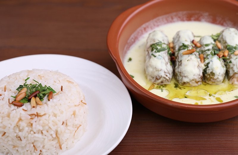 كوسا محشي باللحم واللبن