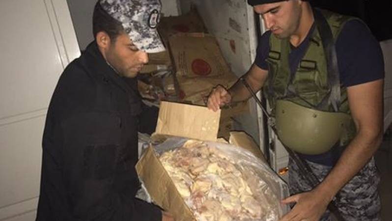 ضبط "2825" كغم لحم حبش منتهية الصلاحية في الخليل